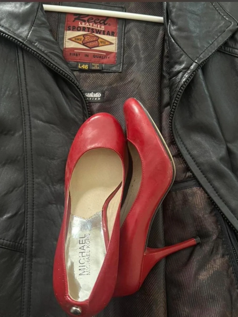 Michael Kors Red Patent-Look Stiletto Pumps